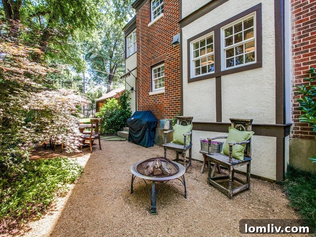 Meticulously Landscaped Backyard with Carport