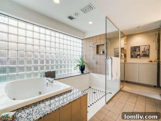 Love at First Sight: Dallas Open Houses This Weekend 16 Luxurious master bathroom with frameless glass shower and jetted tub