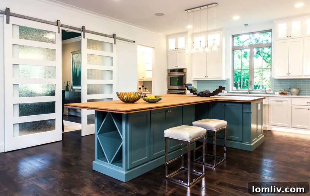 Elegant interior door in a home setting