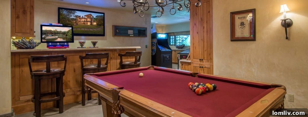 Boats docked at the luxury lakefront property