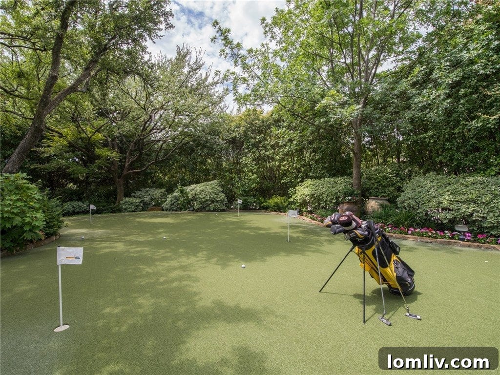 John Goff's Eagle Mountain Lake estate - putting green