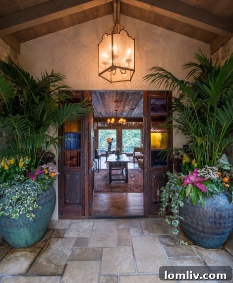 Spacious living area with fireplace in luxury home