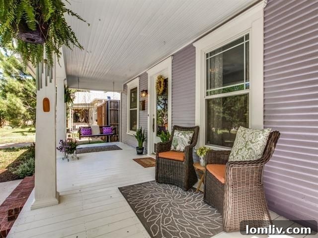 Inviting front porch of 704 Glendale St, perfect for relaxation.