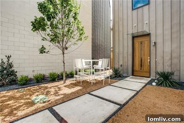 Contemporary facade of 3750 Colvin Ct townhome.