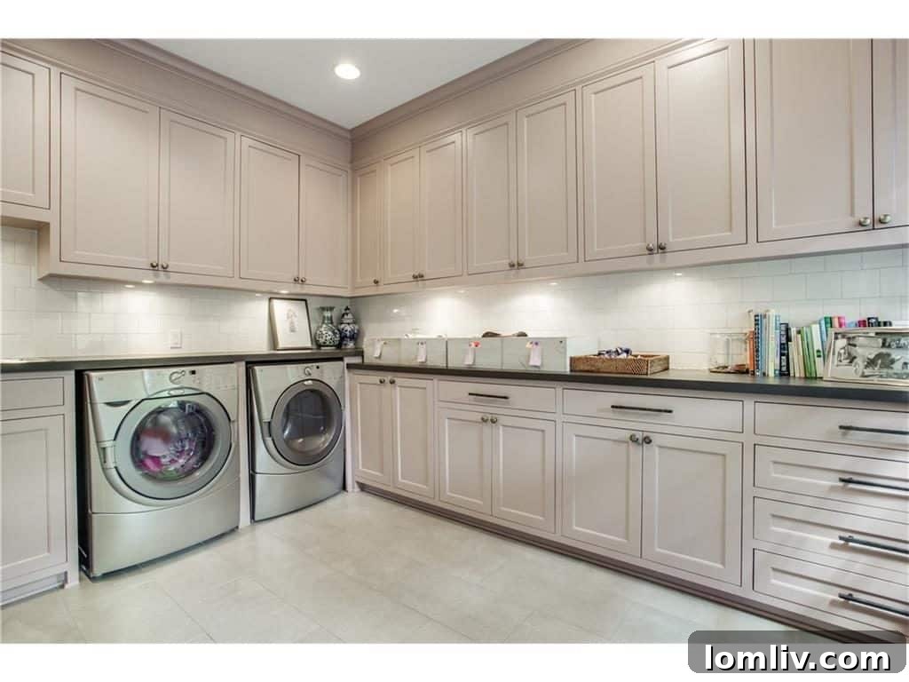 Greenway Parks Reimagined: A Designer's Modern Traditional Vision 13 Charming Lavender Laundry Room - 5319 Nakoma