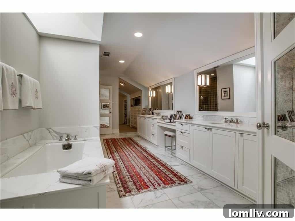 Greenway Parks Reimagined: A Designer's Modern Traditional Vision 15 Luxury Master Bathroom with Calcutta Marble