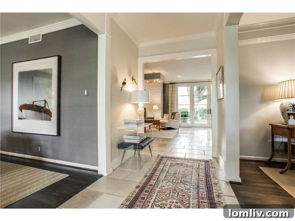 Greenway Parks Reimagined: A Designer's Modern Traditional Vision 4 Antique German Limestone Floors - Greenway Parks Home