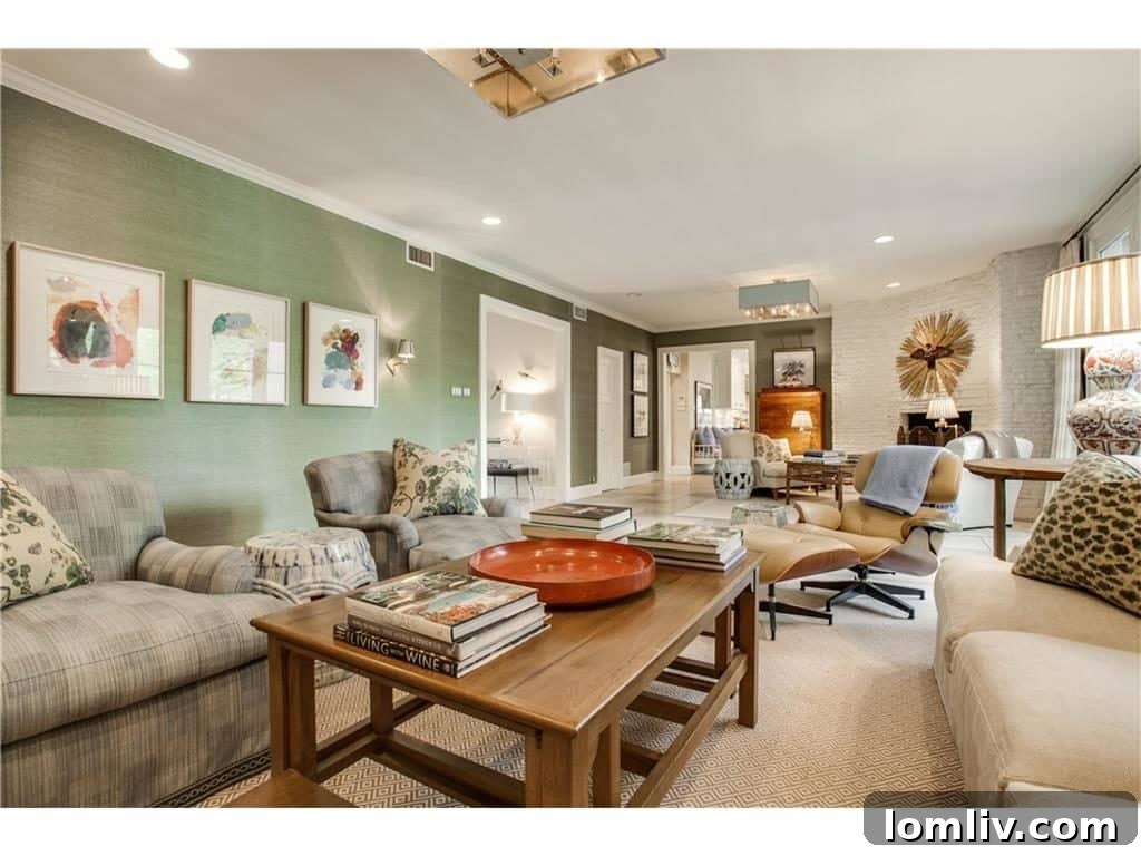 Greenway Parks Reimagined: A Designer's Modern Traditional Vision 9 Cozy Family Room - 5319 Nakoma