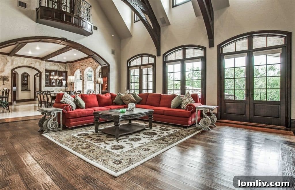 Grand foyer with a sweeping staircase