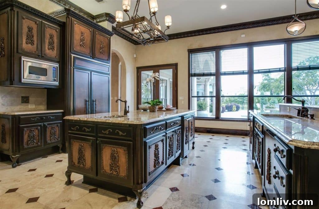 Elegant interior hallway with architectural details