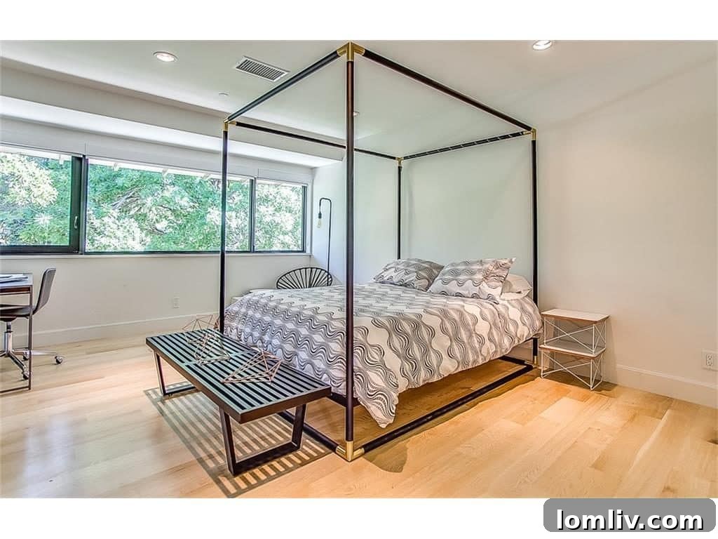 Modern Master Bedroom with Natural Light and Minimalist Design