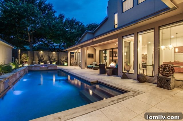 Luxury Contemporary Home in Preston Hollow, Dallas, Texas - Pool Area
