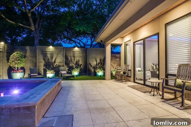 Luxury Contemporary Home in Preston Hollow, Dallas, Texas - Backyard View
