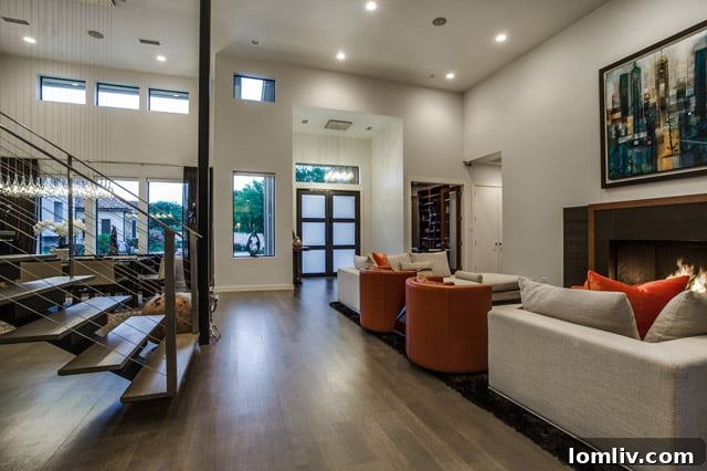 Luxury Contemporary Home in Preston Hollow, Dallas, Texas - Living Area