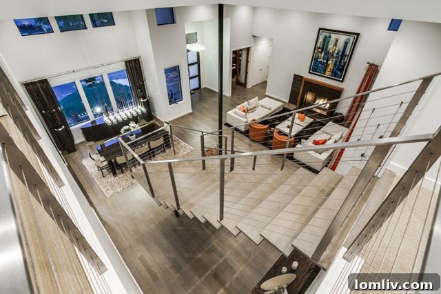 Luxury Contemporary Home in Preston Hollow, Dallas, Texas - Living Room