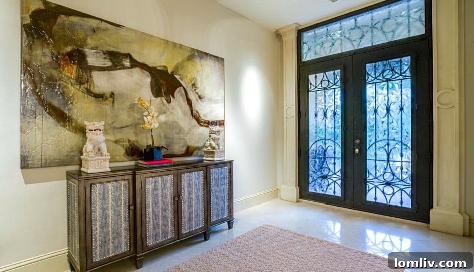 Gourmet Kitchen with Granite Island and Fireplace