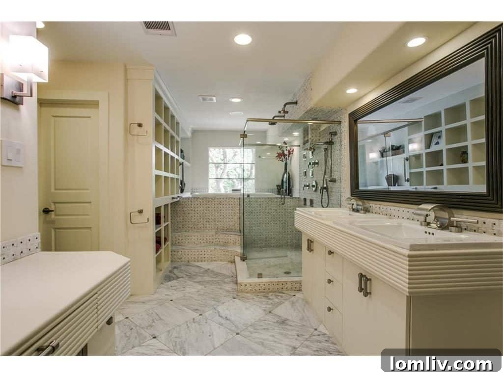 Elegant master bathroom featuring premium finishes and abundant natural light