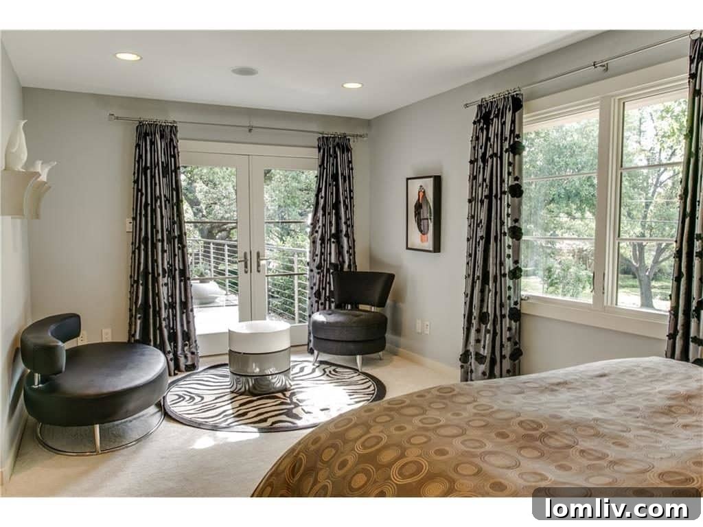 Stylish guest bedroom designed for comfort and tranquility