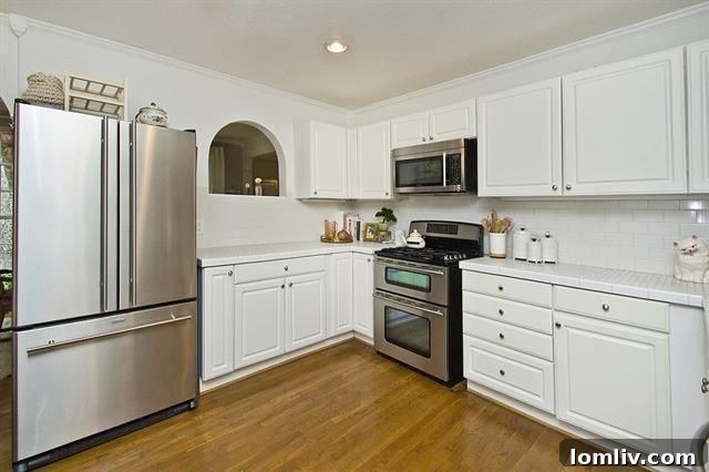 Bright and airy living room, one of two distinct living spaces in the bungalow, offering versatile usage.