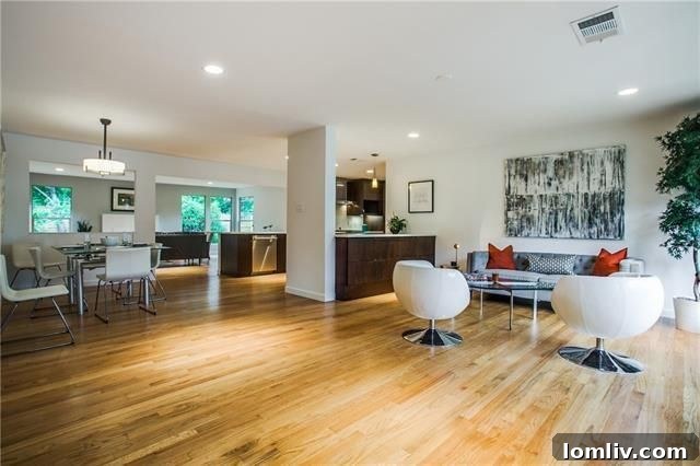 Spacious living room with floor-to-ceiling windows at 9951 Kilarney Drive