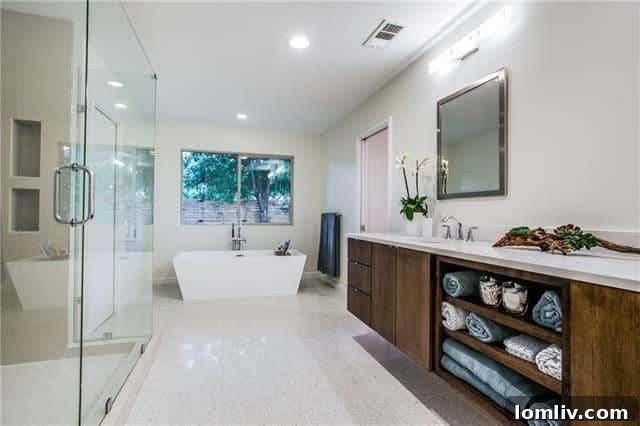 Luxurious master bathroom with freestanding tub at 9951 Kilarney Drive