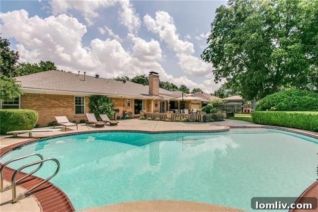 Luxurious pool and outdoor living area at 4556 Thunder Road