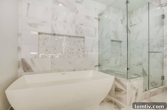 Windrose Tower at Legacy West: Over a Quarter of Units Sold in First Month 3 Luxury bathroom with freestanding tub at Windrose Tower