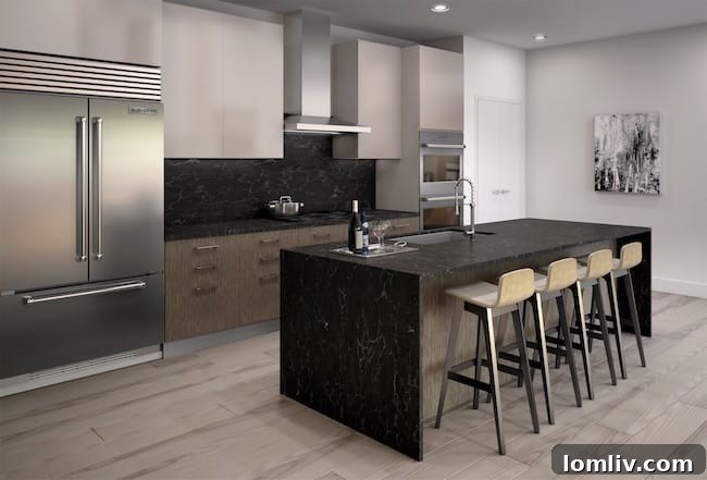 Windrose Tower at Legacy West: Over a Quarter of Units Sold in First Month 6 Modern resident kitchen with premium appliances