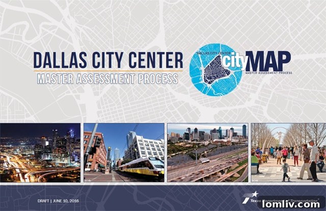 CityMAP main graphic illustrating urban planning concepts for Dallas