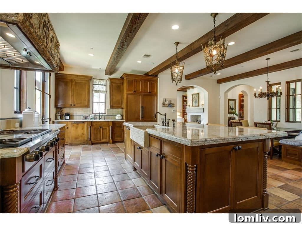 High-End Commercial Grade Range with Custom Tile Backsplash