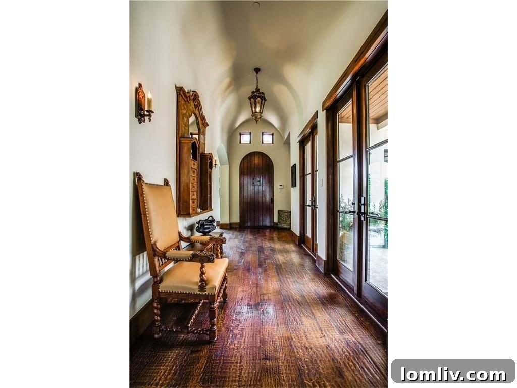 Elegant Entryway and Architectural Details of a Dallas Villa