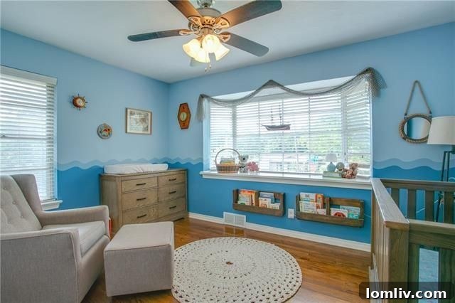 Third bedroom showcasing well-maintained hardwood floors and natural light