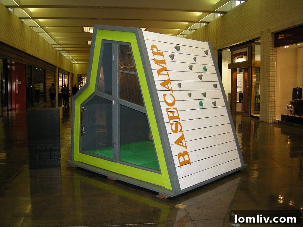 BASECAMP playhouse by REDLEE.SCS with SketchUp and Riann Kotze from The Life of an Architect Competition, a sturdy and adventurous design at the Dallas CASA Parade of Playhouses, ready for exploration.