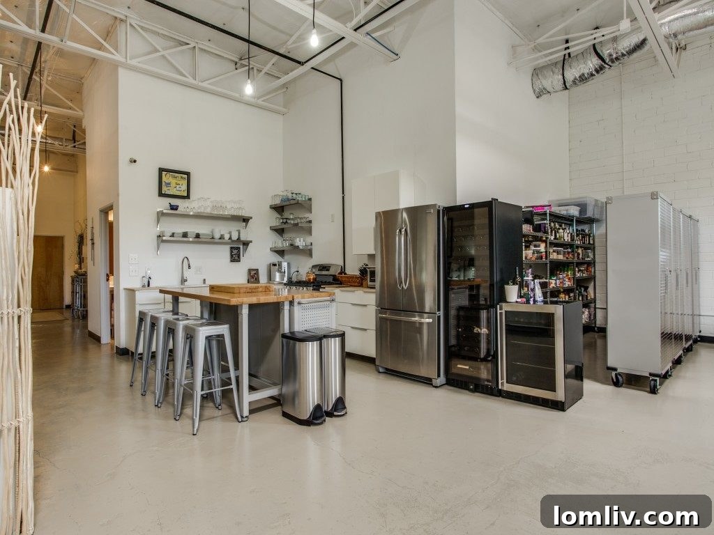 Spacious Living Area within the Converted Warehouse