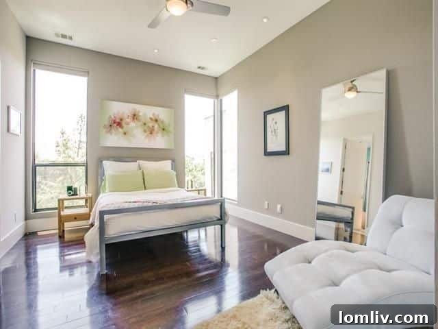 Modern kitchen with stainless steel appliances and ample cabinetry