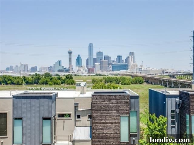 North Oak Cliff townhome exterior with modern architecture