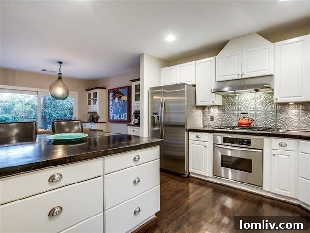 Architectural Excellence: Dallas Modern Townhome Tops Our Open House Guide 25 Spacious dining area with built-ins