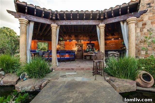 Serene koi pond and lush gardens on a 10-acre Southlake luxury property