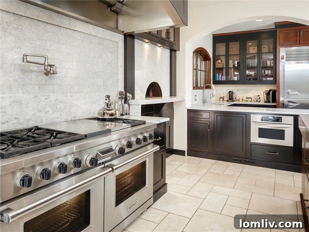 Commercial-Grade Kitchen Appliances and Wood-Burning Pizza Oven