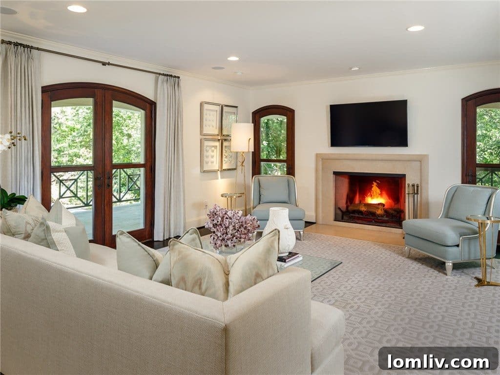 Outdoor Entertaining Area with Kitchen and Fireplace