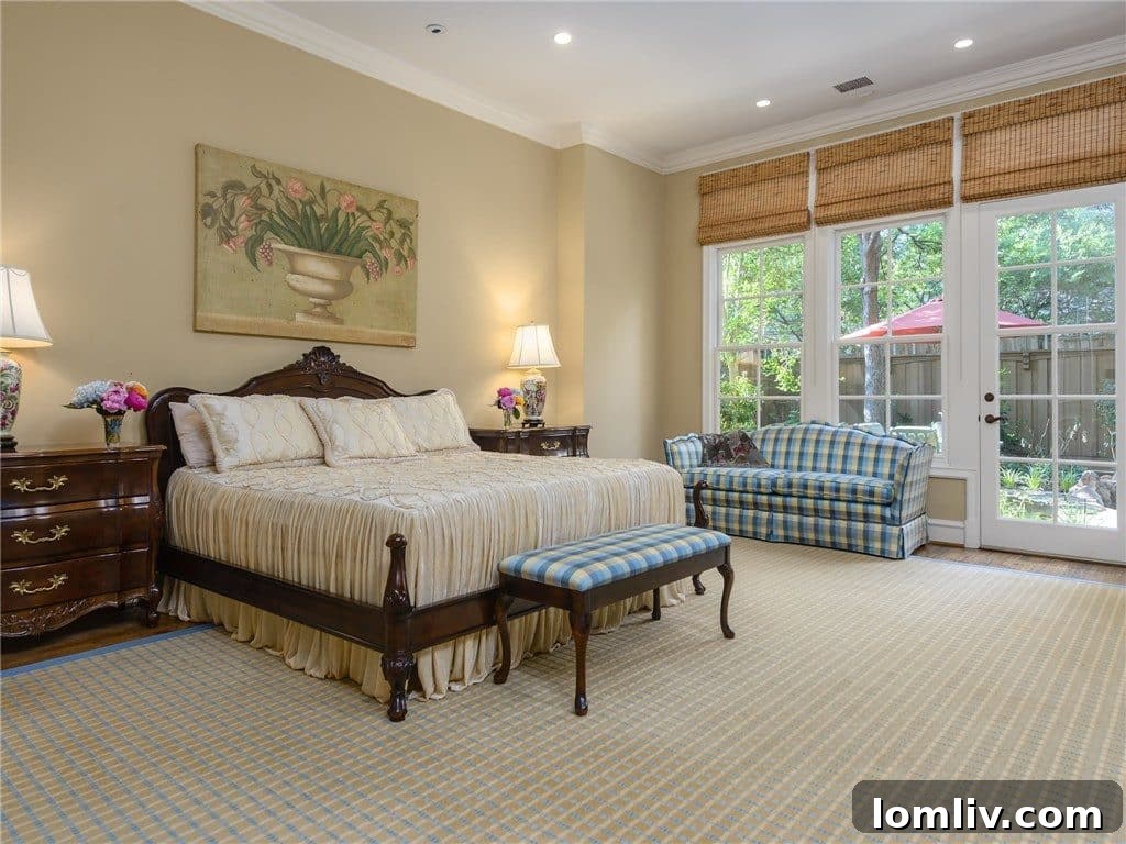 Another view of the spacious master bedroom, highlighting its comfort and style