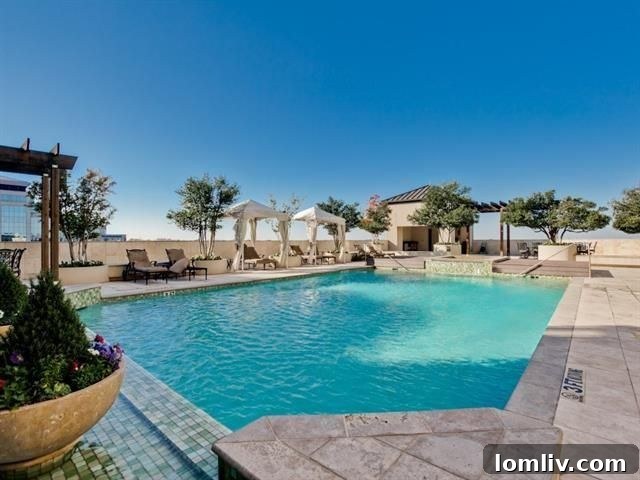 Elegant dining area in high-rise condo, 5909 Luther Ln. Unit 900A