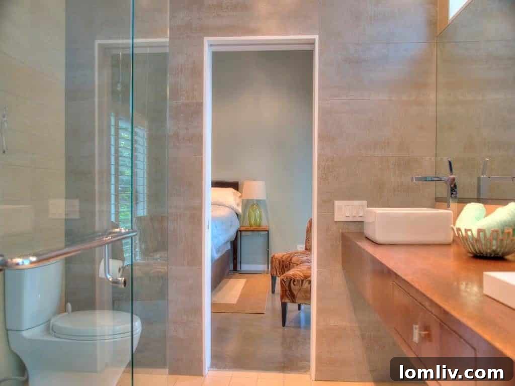 Well-appointed guest bedroom in a modern Dallas home