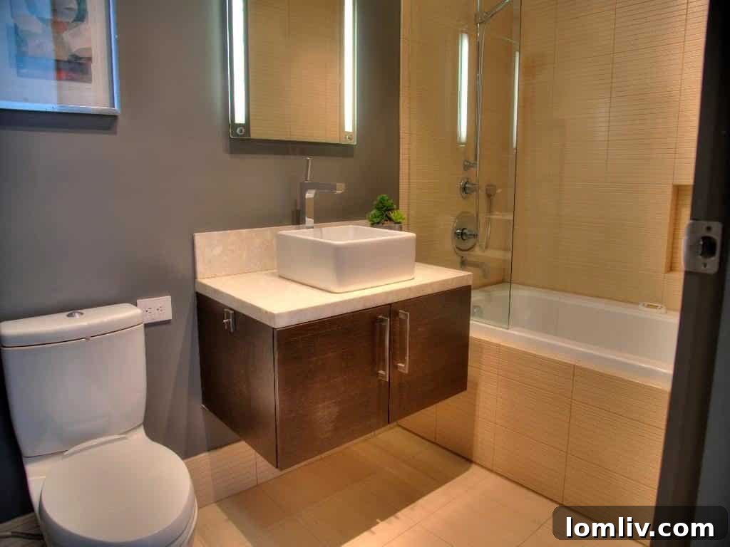 Sleek modern bathroom design with high-end fixtures