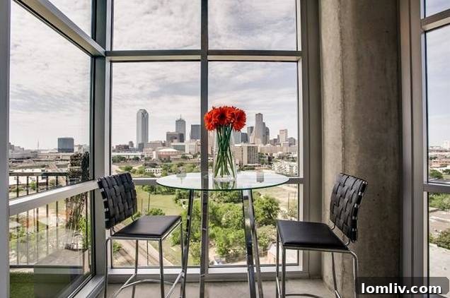 Cedars Condo Boasts Breathtaking Downtown Dallas Views 11 The Beat Lofts Unit 908 Dining Area with View