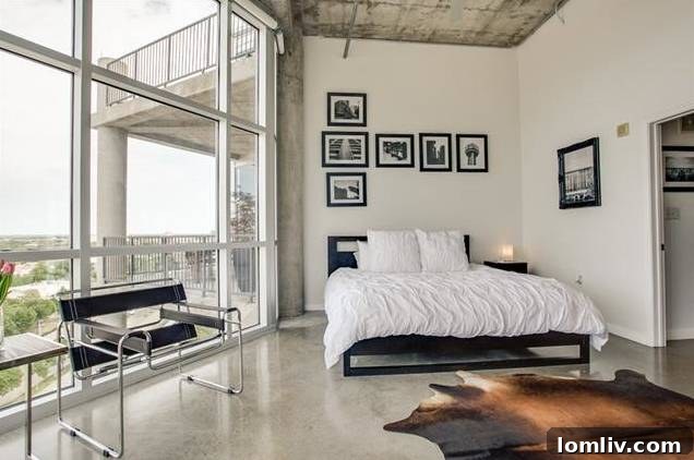 Cedars Condo Boasts Breathtaking Downtown Dallas Views 12 The Beat Lofts Unit 908 Master Bedroom
