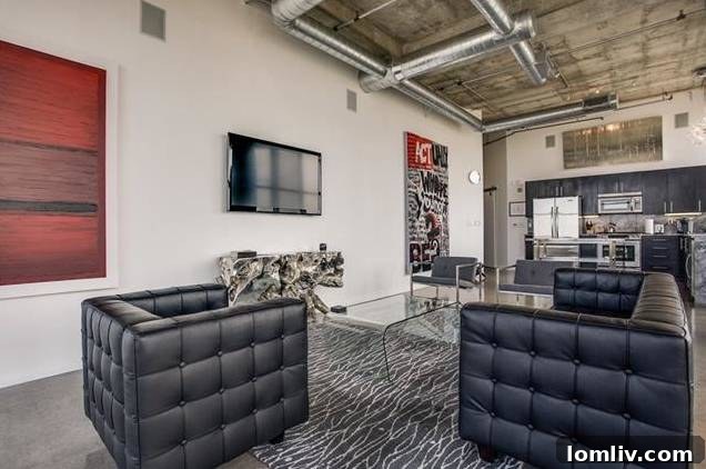 Cedars Condo Boasts Breathtaking Downtown Dallas Views 8 The Beat Lofts Unit 908 Living Room City View