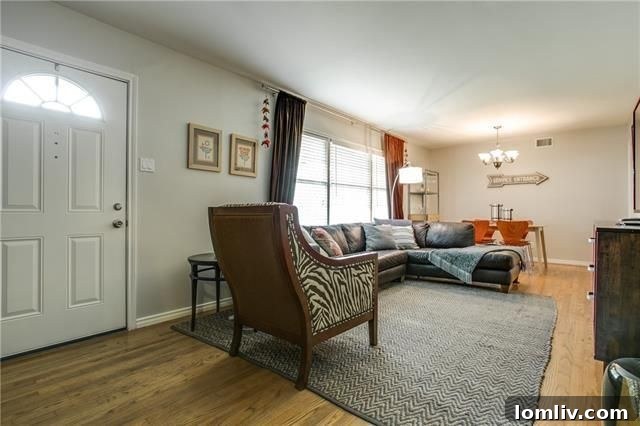 Bright and airy living room with hardwood floors at 521 Shirley Court