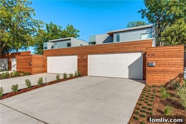 Sleek modern exterior of 4211 Roseland Ave in Uptown Dallas