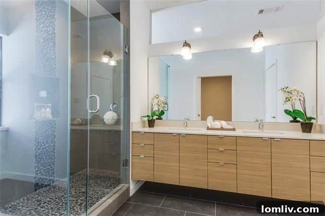 Luxurious master bathroom with high-end fixtures at 4211 Roseland Ave